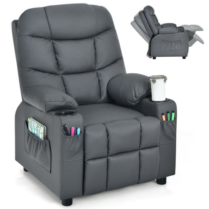 TinyThrone Children's Recliner Chair with Front Footrest