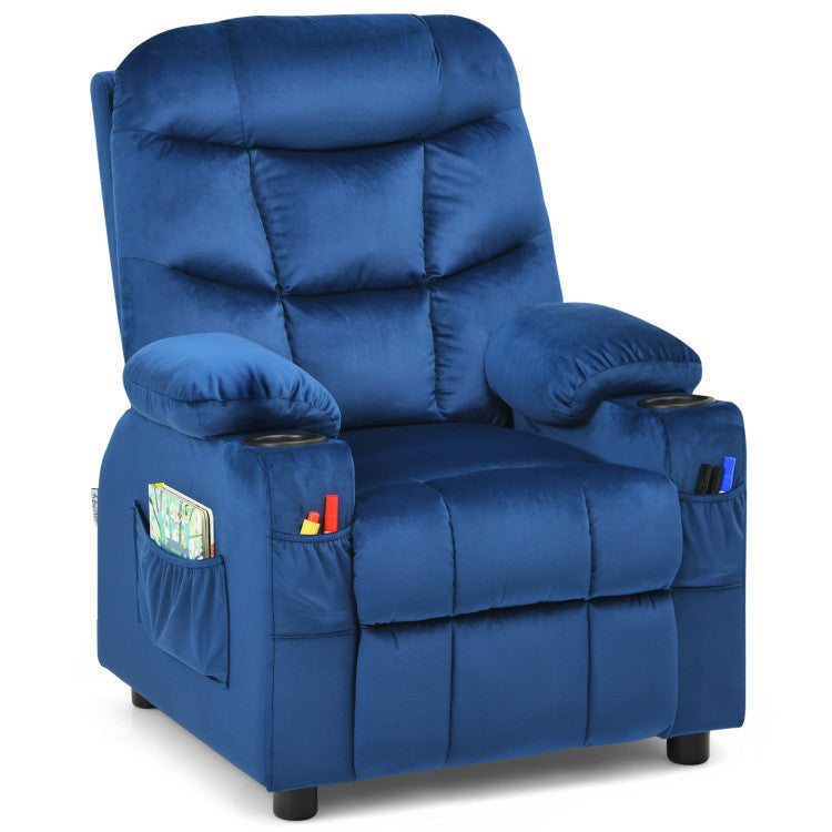 TinyThrone Children's Recliner Chair with Front Footrest